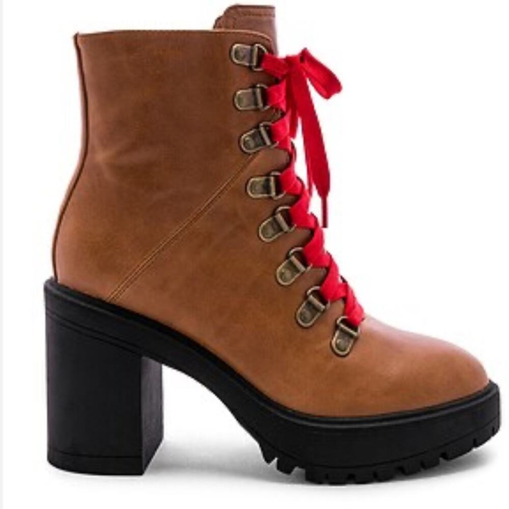 REVOLVE Steve Madden Royce Bootie in Cognac Leather Size 7.5